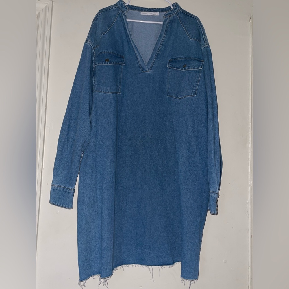 By Egreis Oversize Pullover Shift Denim Dress NWOT